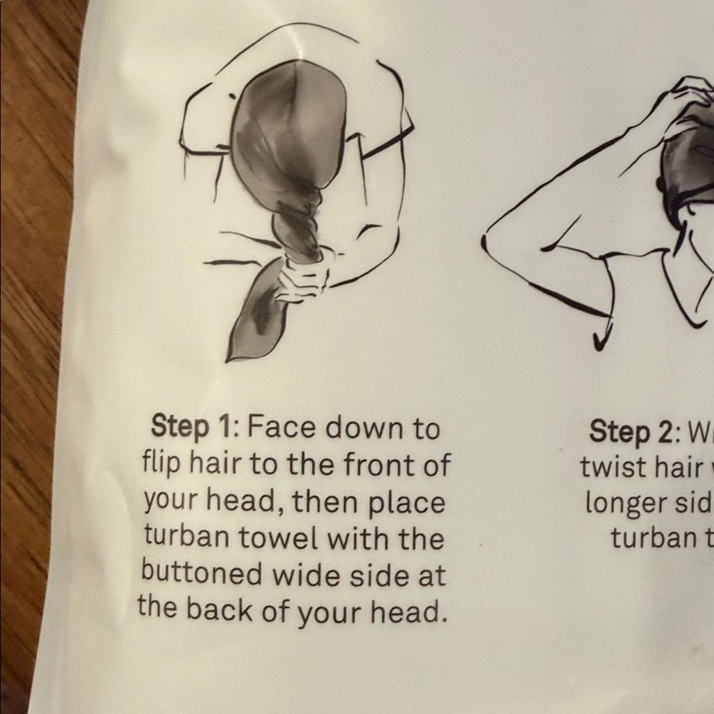 Bliss Microfiber Hair Turban Duo in Cream - Picture 4 of 9